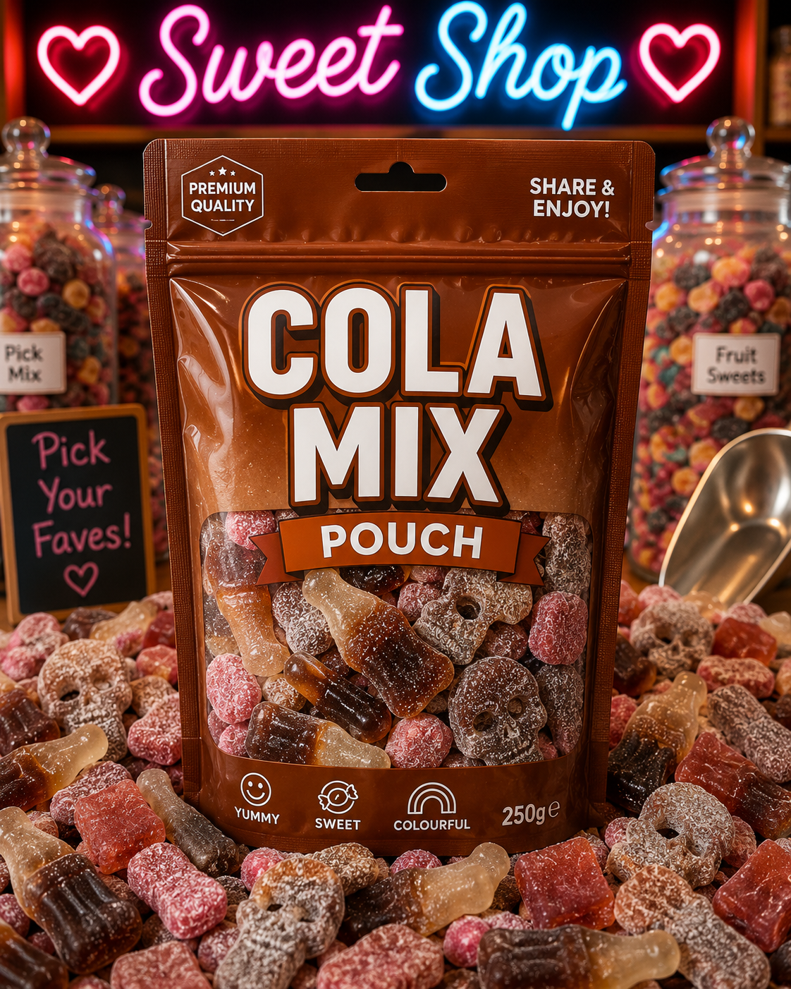 Cola mix pouch