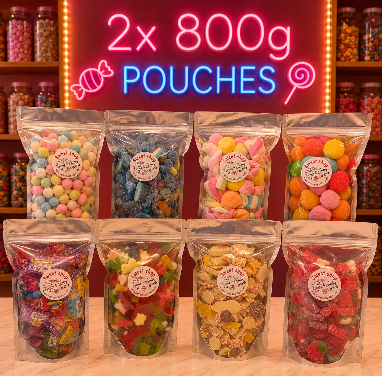 2x 800g pouches