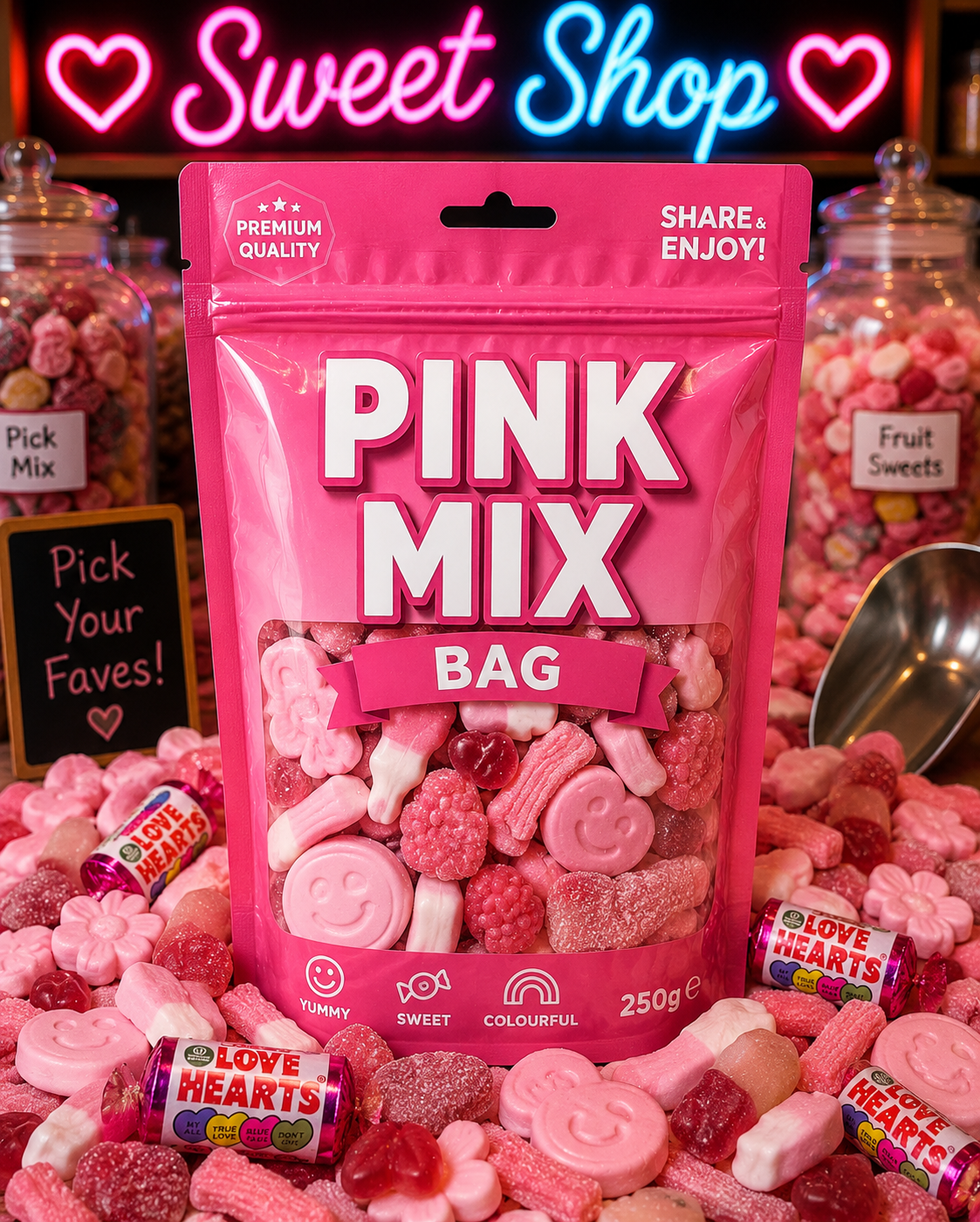 Pink mix pouch