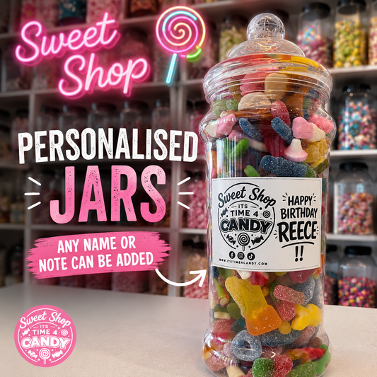 Personalised large victorian sweet jars