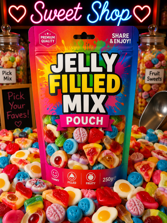 Jelly filled pick & mix pouch